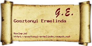 Gosztonyi Ermelinda névjegykártya